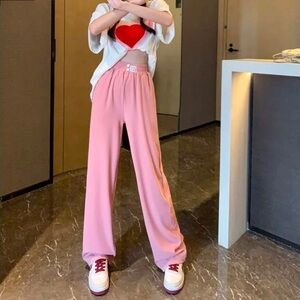 Wide Leg Pants  with Cute Button Details